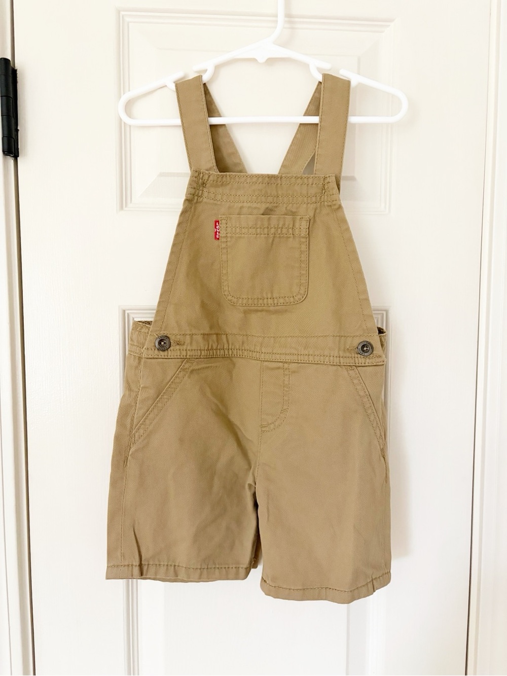 Levi's 2T Tan Short Overalls for Kids
